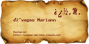 Üveges Mariann névjegykártya